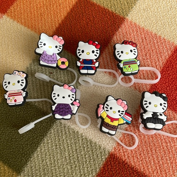 no brand Other - Bundle of 7 Hello Kitty Straw Covers